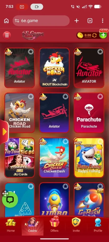 Game Lobby of 6E APK