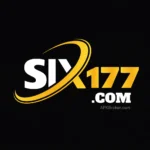 Six177 Game com logo in black and gold with swoosh design and APKBroker branding text