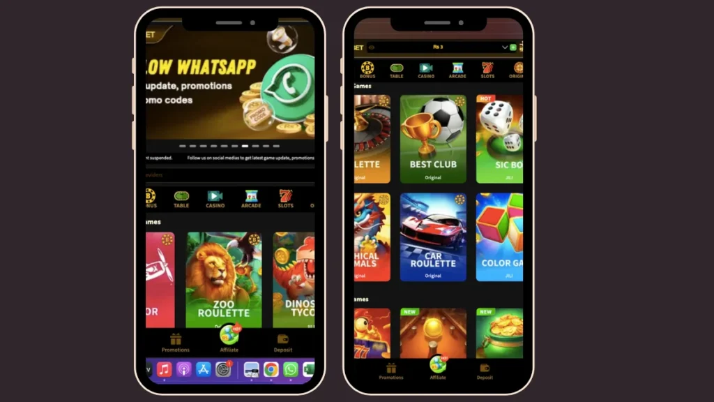 2J Bet Game mobile app showing Zoo Roulette, Car Roulette, Best Club and casino games