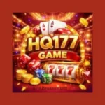 HQ177 Game casino logo with playing cards, poker chips, and 777 slot symbols